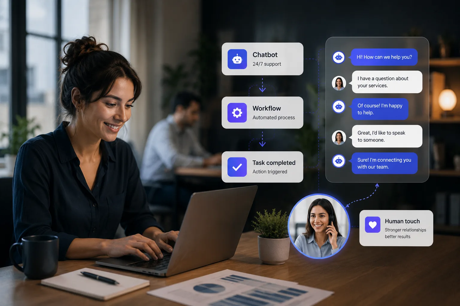 Automatiser sans perdre le contact humain : workflows, chatbots et le bon équilibre