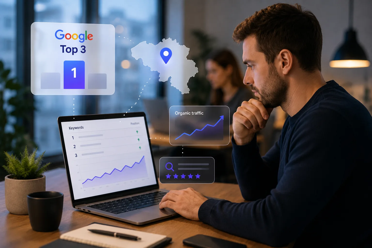 SEO en Belgique : la méthode pour atteindre le top 3 sur vos mots-clés les plus rentables