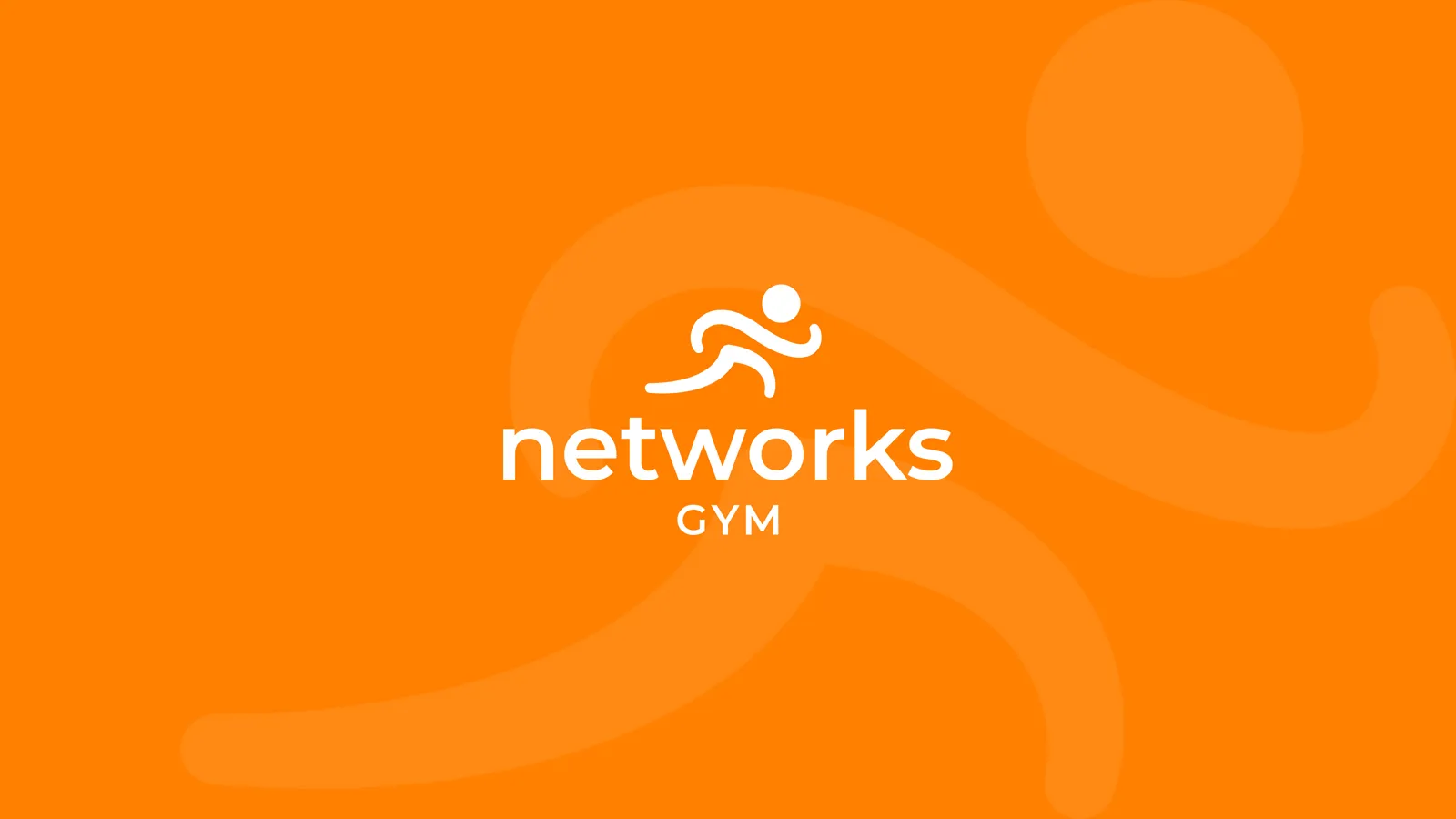 Brandbook Networks Gym : le logo en blanc sur l’orange de la marque