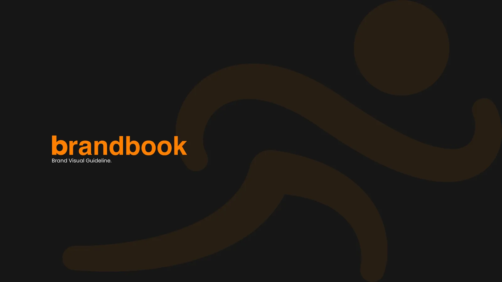Brandbook Networks Gym : couverture noire au motif de coureur orange