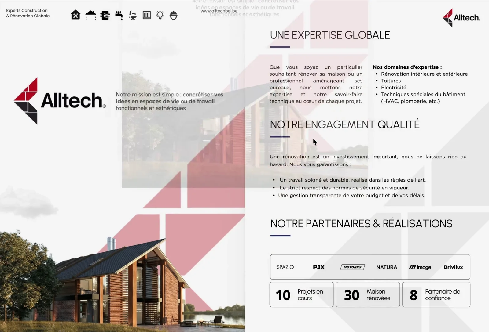 Plaquette Alltech : couverture et page « Une expertise globale », avec les chiffres de l’entreprise